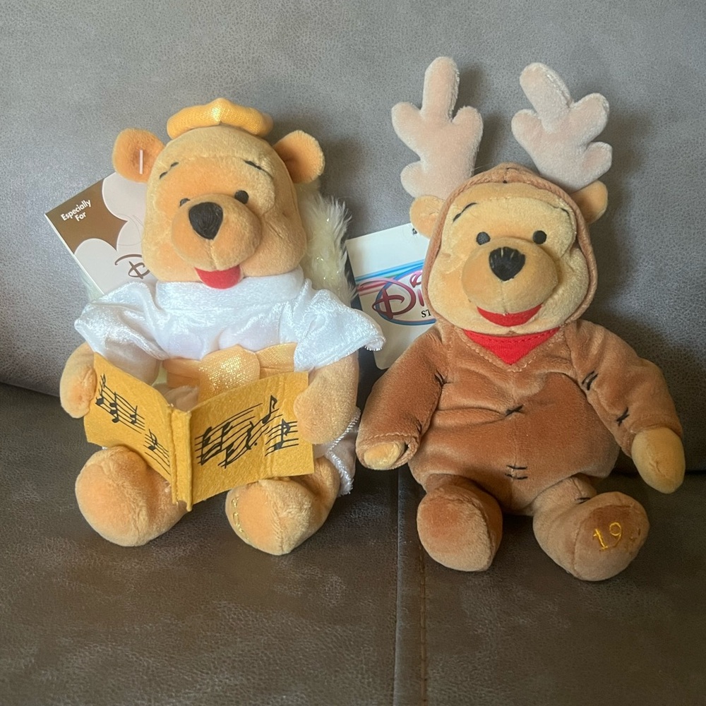 Disney White and Gold Stuffed Animals Plush Collection